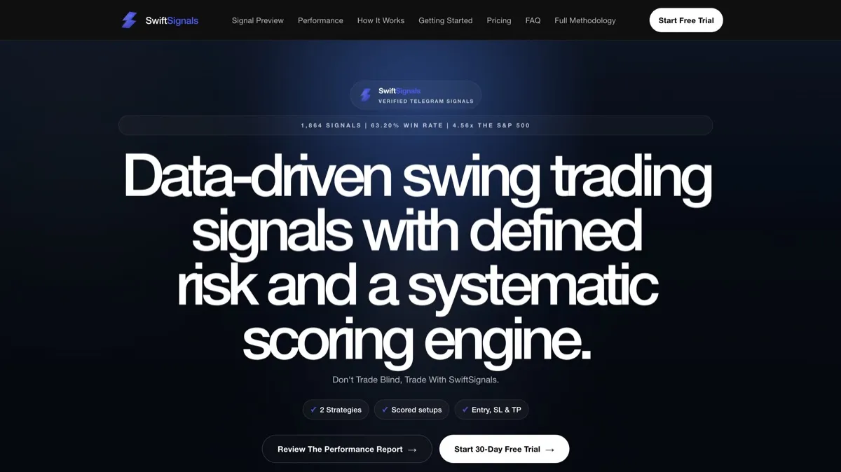 SwiftSignals live site